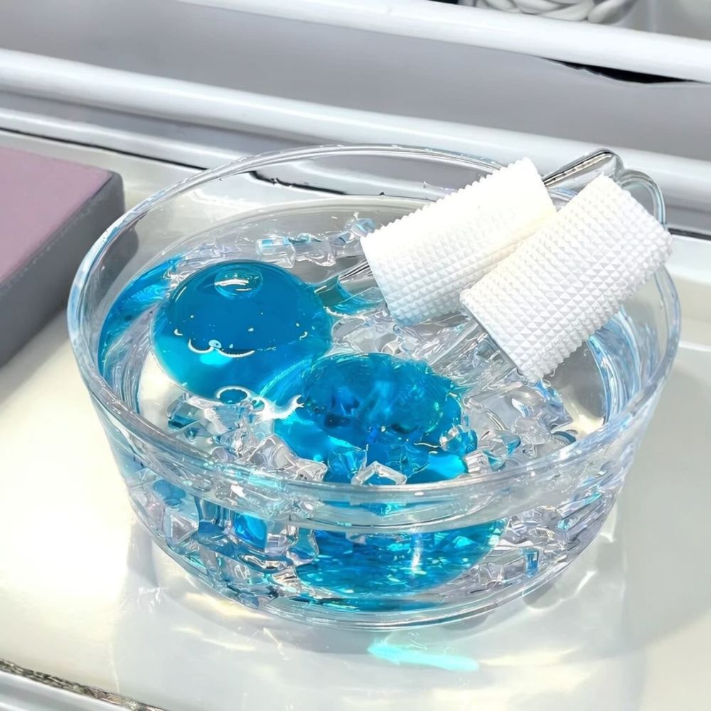Face Ice Roller Puffiness - Esferas de hielo para masajes faciales,