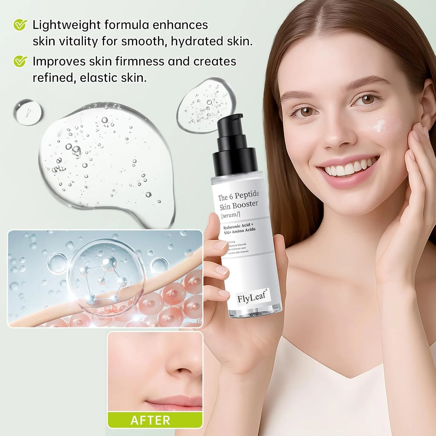 Tónico Facial con Péptidos de  - Hyaluronic Acid Facial Serum reseña y precio