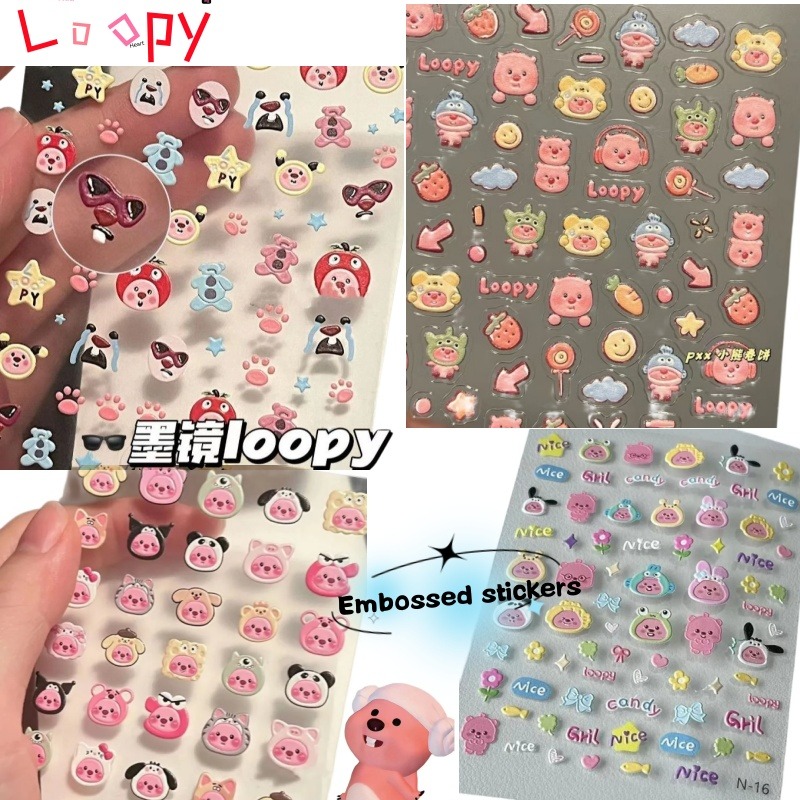 Adhesivo 3D en relieve Loopy,  - Nail Art reseña y precio
