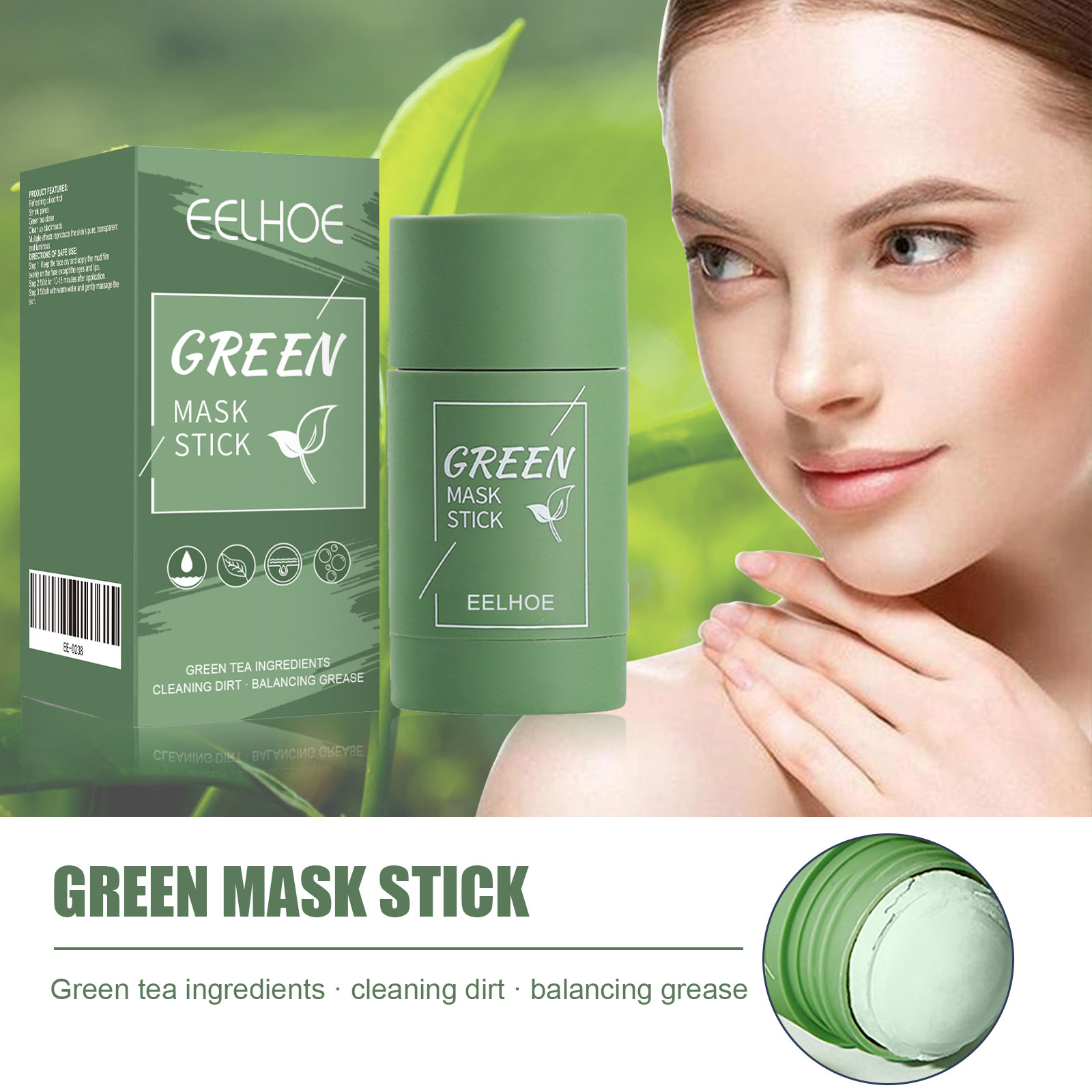 Mascarilla Facial Sólida de Té - Green Tea Cleansing Clay Mask reseña y precio