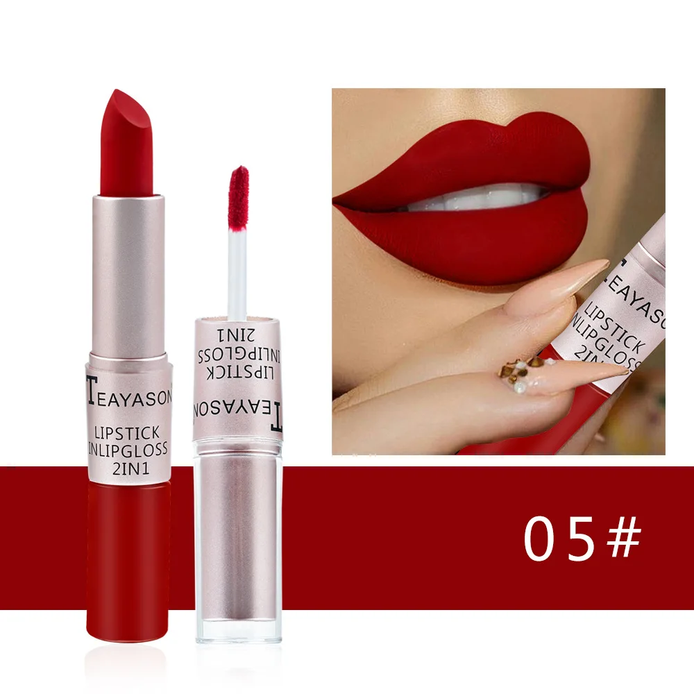 1 lápiz labial rosa brillo de  - Matte Velvet Lip Tint Long Lasting reseña y precio