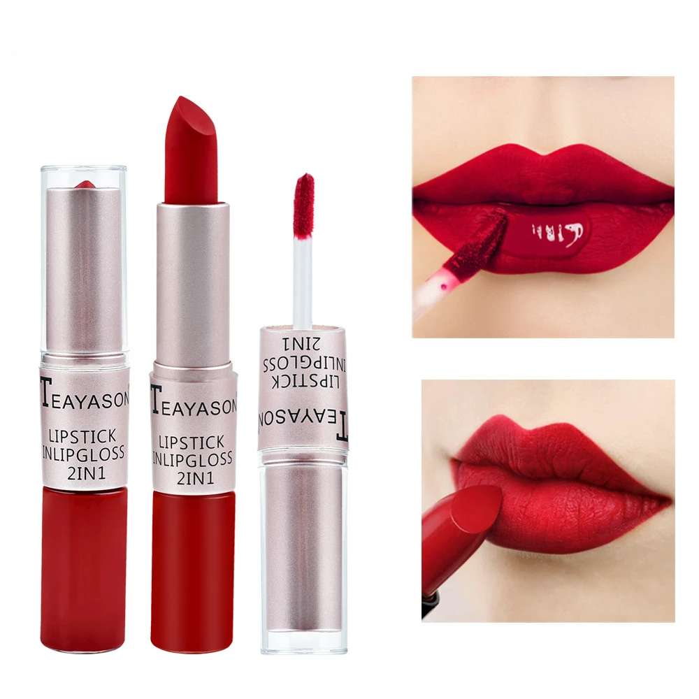 1 lápiz labial rosa brillo de  - Matte Velvet Lip Tint Long Lasting reseña y precio