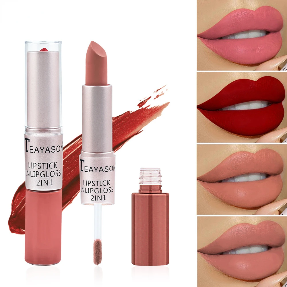 1 lápiz labial rosa brillo de  - Matte Velvet Lip Tint Long Lasting reseña y precio