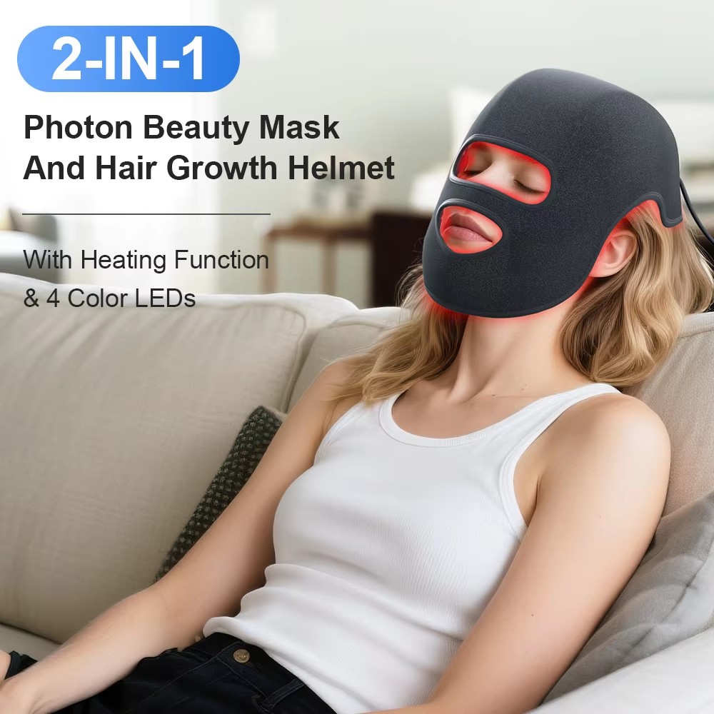 Gorro y Máscara Facial LED de  - Led Light Therapy Face Mask reseña y precio