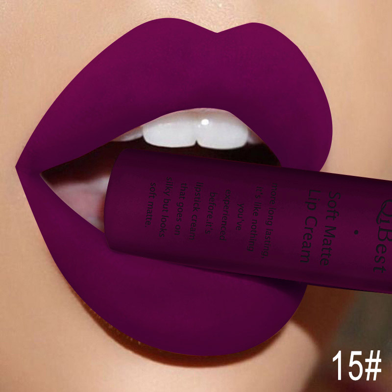QIBEST-brillo de labios mate d - Matte Velvet Lip Tint Long Lasting reseña y precio