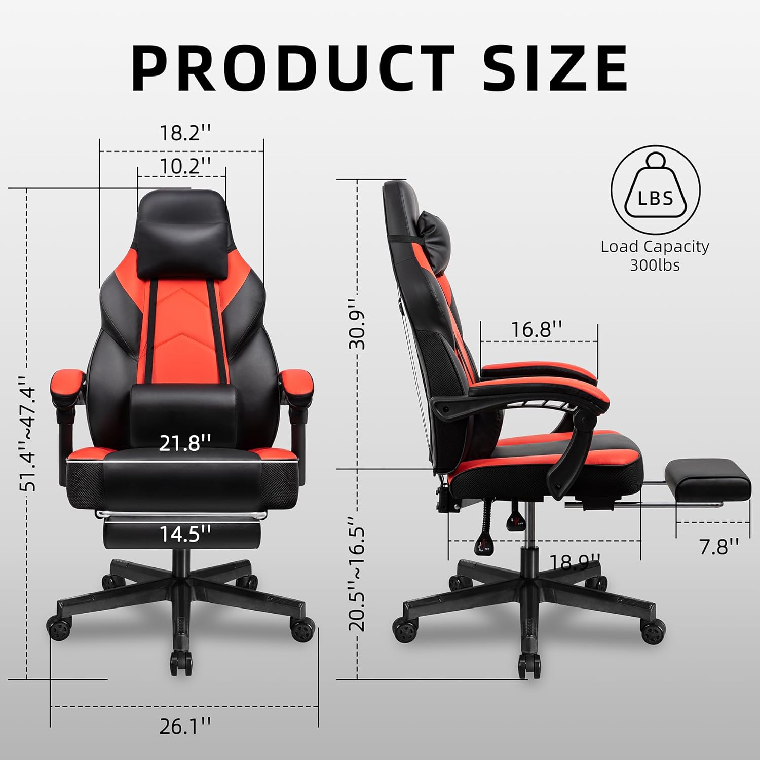 Silla Gaming con Reposapiés, S - Massage reseña y precio