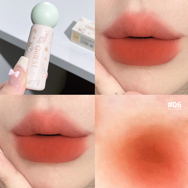 QIBEST lindo terciopelo mate l - Matte Velvet Lip Tint Long Lasting reseña y precio